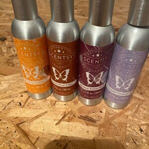 Scentsy Fragrance Spray Collection - Orange, Brown, Purple, Silver